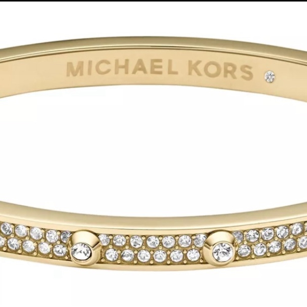 Michael Kors Crystal-Studded Gold Bracelet